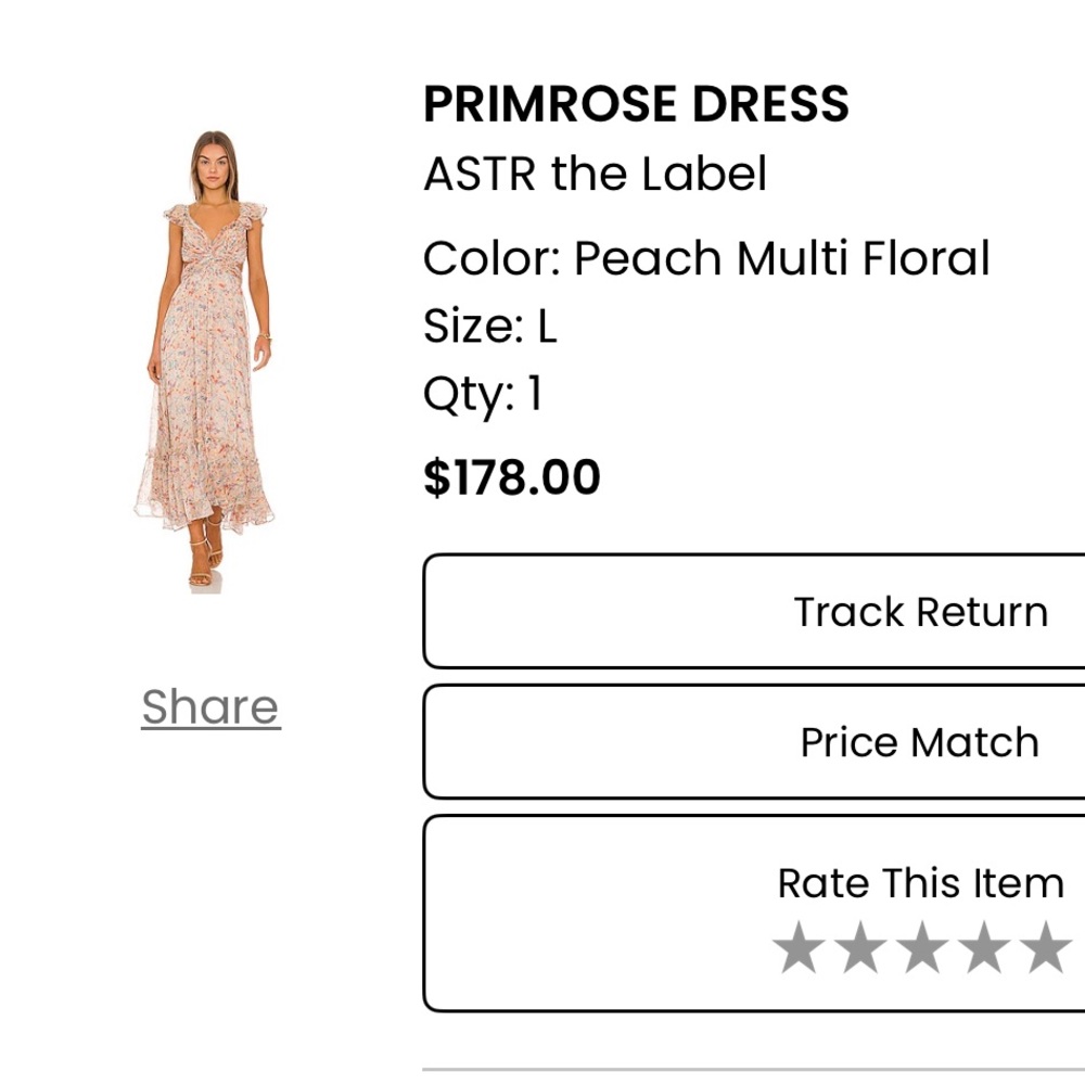 Astr Primrose Peach Floral Maxi Dress